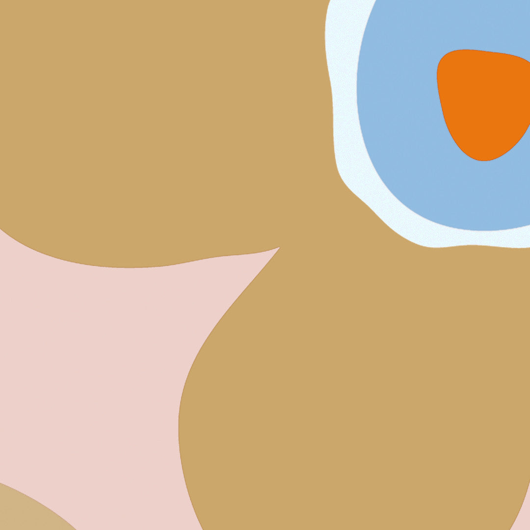 Big Flower Biscuit - Lola voksdug med store blomster, nærbillede