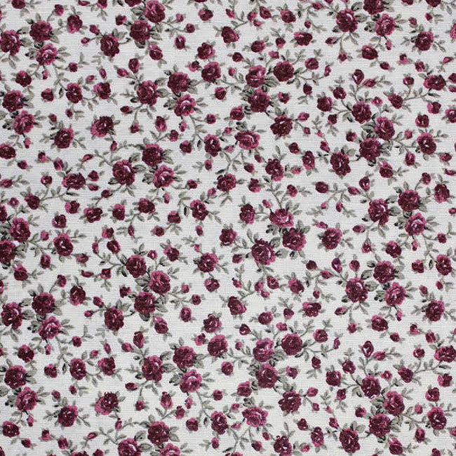 Matisse akryldug med små røde blomster, 140 cm bred