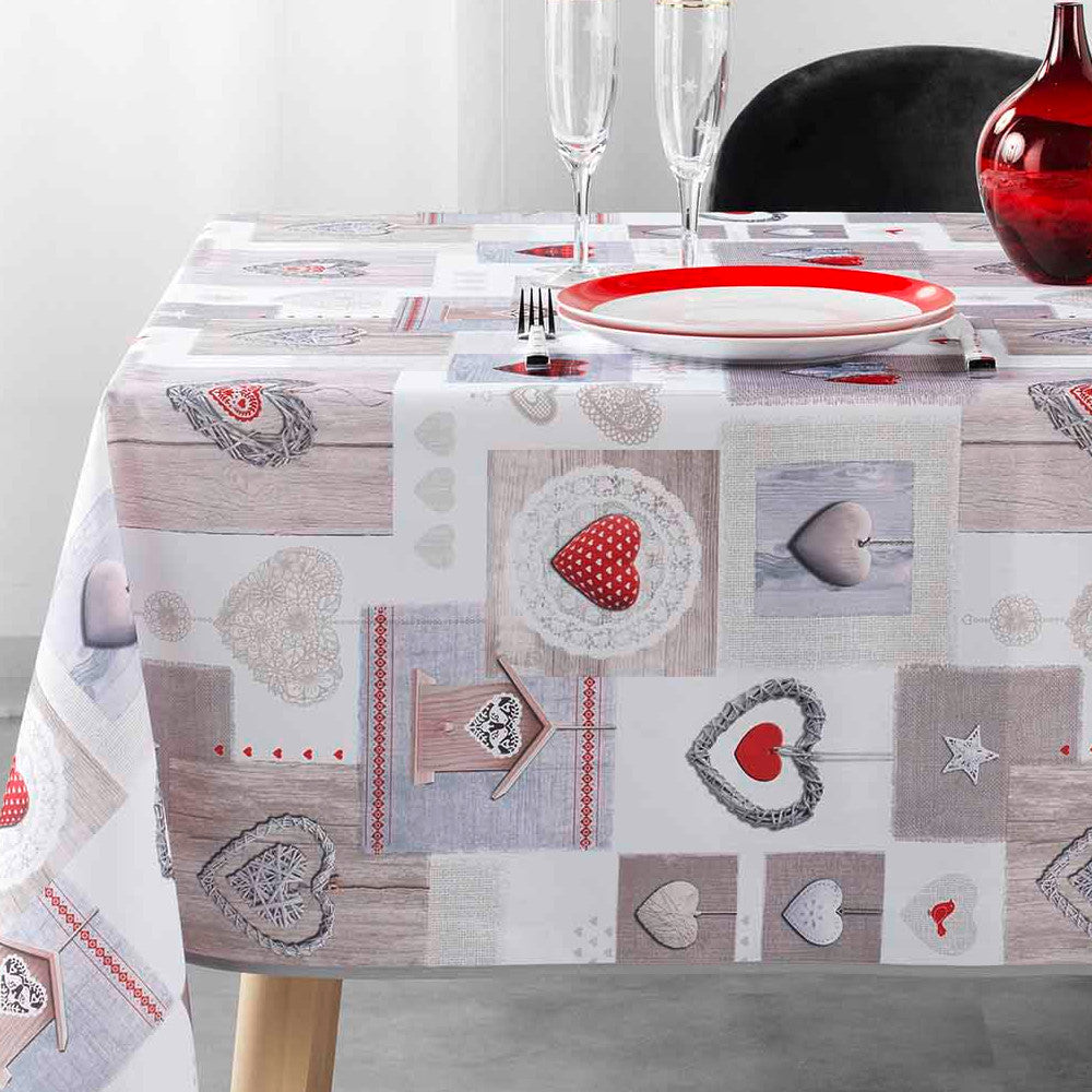 Love - Juledug med anti-plet, 150 x 240 cm