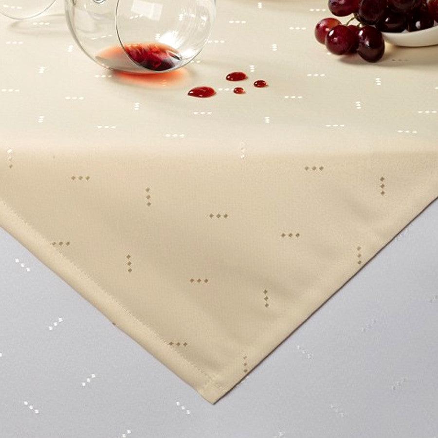 Luxor Champagne Ø 160 cm, rund damask dug