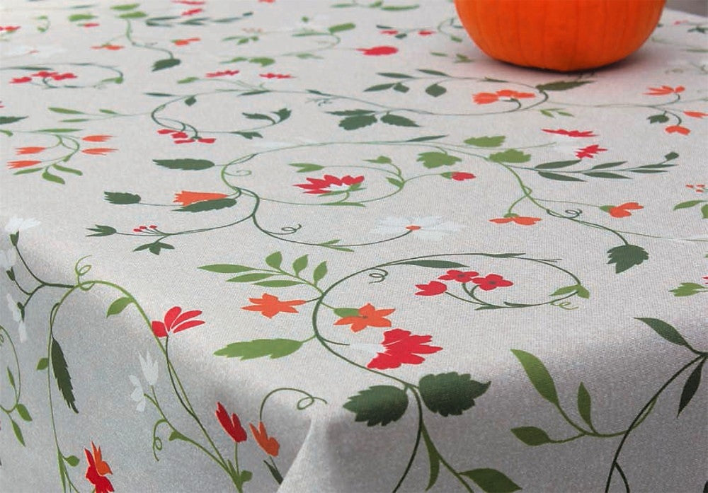 Manet, rund akryldug med vilde blomster