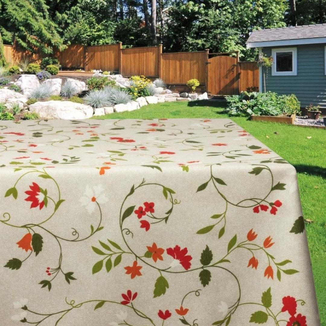 Manet, akryldug med vilde blomster