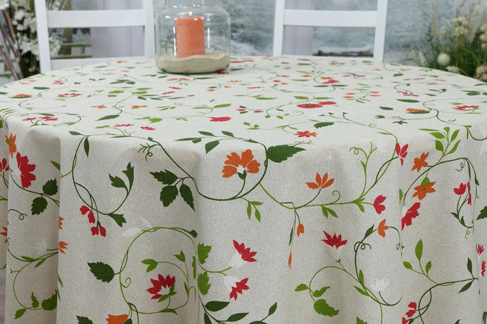 Manet, akryldug med vilde blomster, 140 cm bred