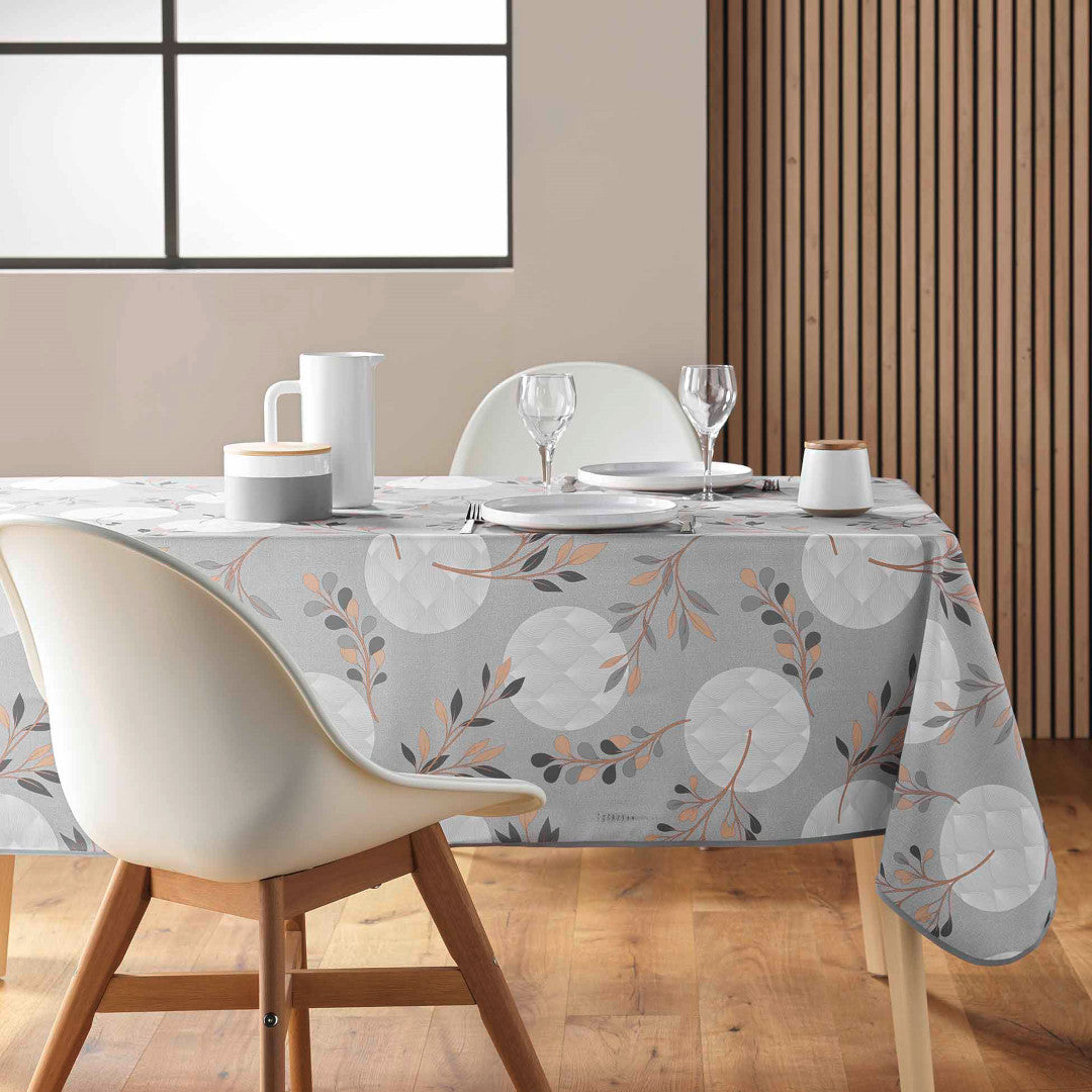 Rektangulær Manola Grå dug dækket på bord med spisestel