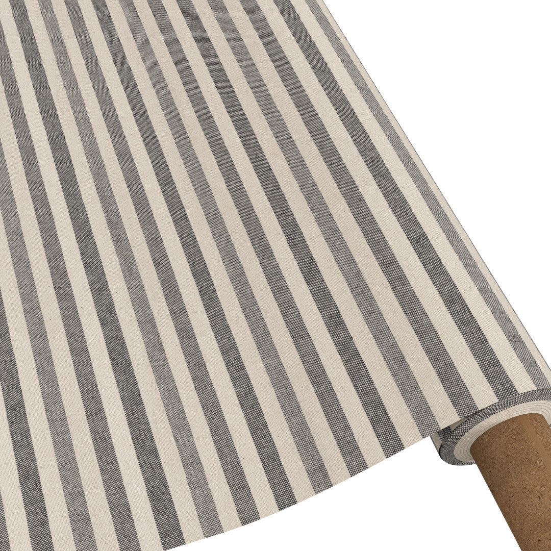 Marché Striber Grå - akryldug med striber og antiskrid, oprullet