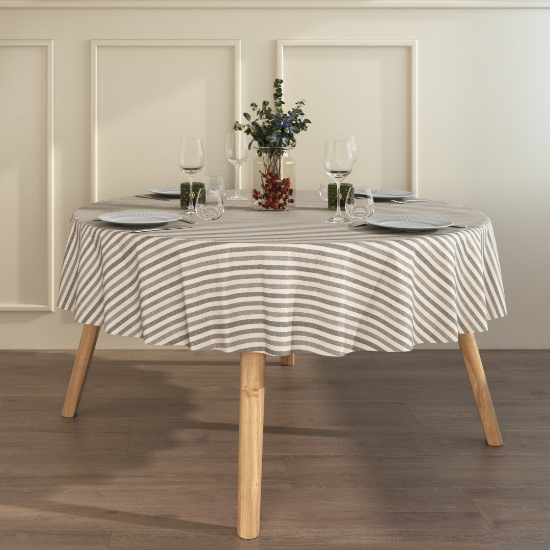 Miljøebillede med rund akryldug - Marché Striber Grå