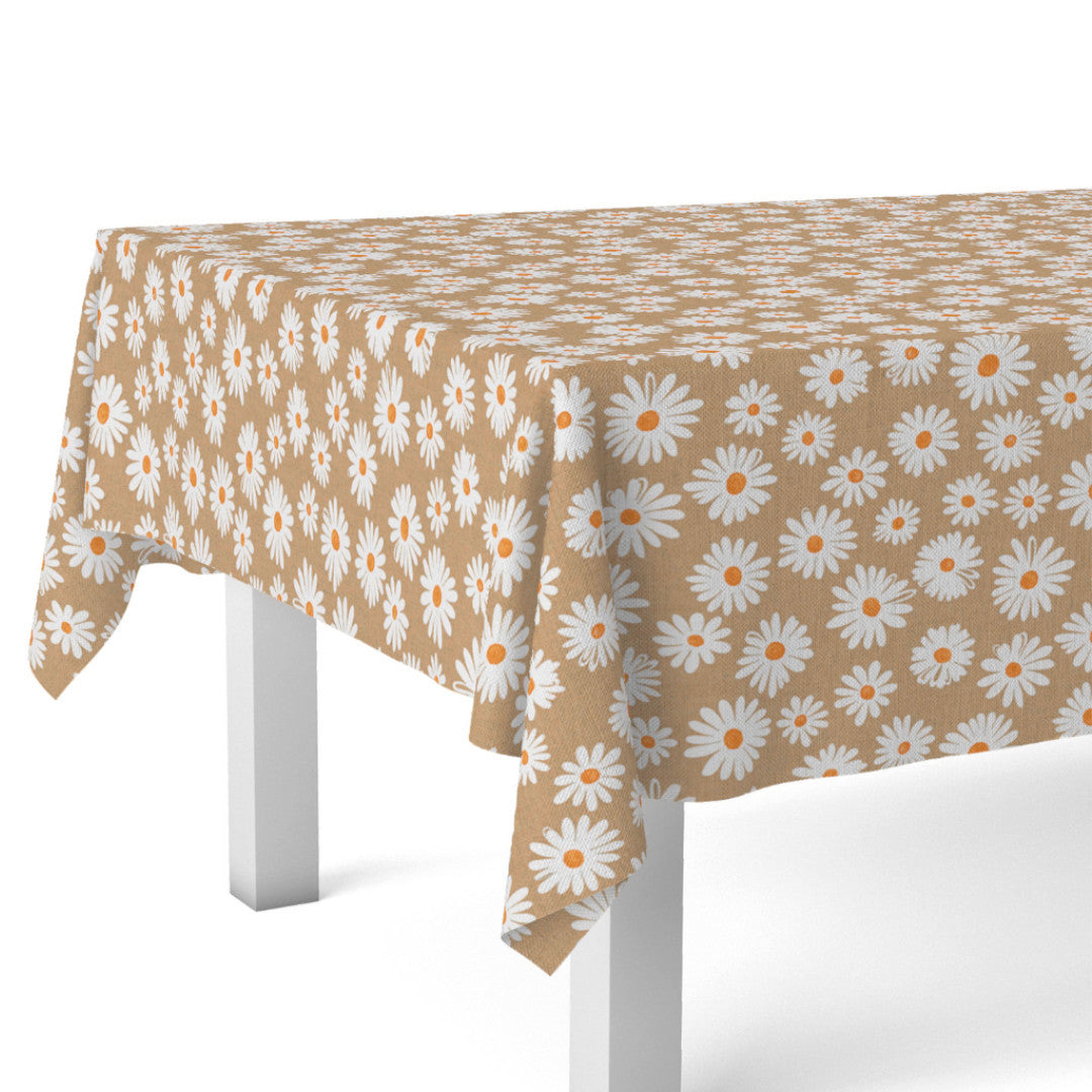 Margarita Natur - Akryldug med margueritter, hjørnebillede