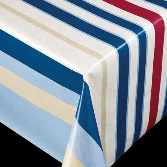 LÆNGDE: 3,0 m - Brillant Maritime Stripes - ekstra kraftig voksdug med vævet bagside