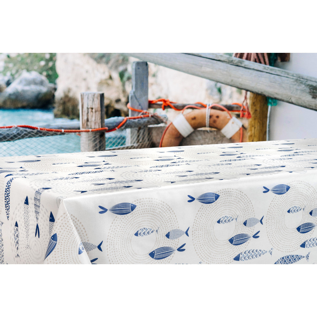 Marlin Wave – Voksdug med fiskemotiv i blå, miljø