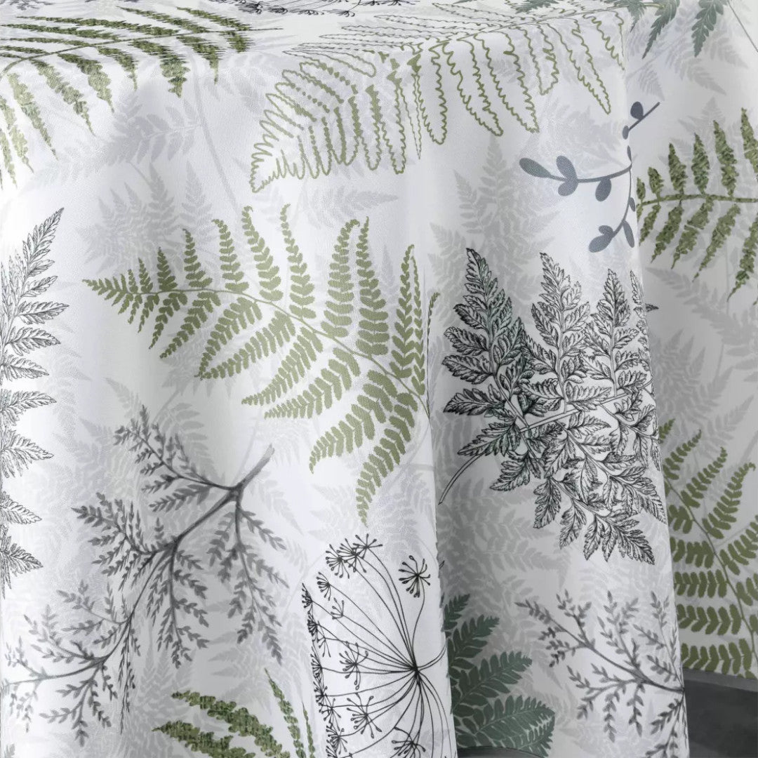 Melisandre - Ø 180 cm rund dug med bregneblade, nærbillede