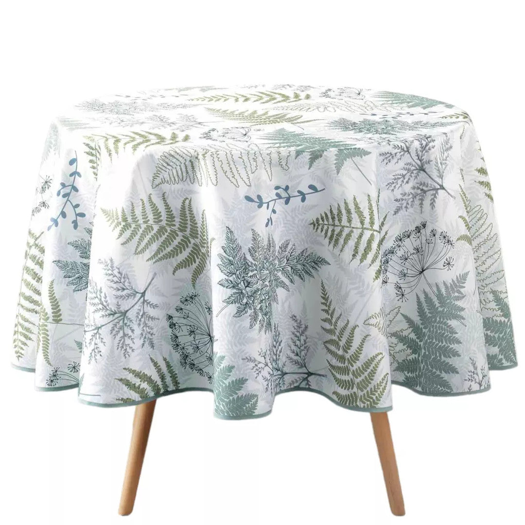 Melisandre - Ø 180 cm rund dug med bregneblade, frilagt