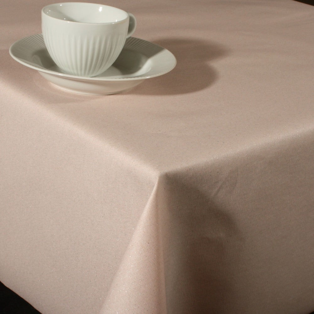 Metal Lyserød - Akryldug med lurex 150 cm bred