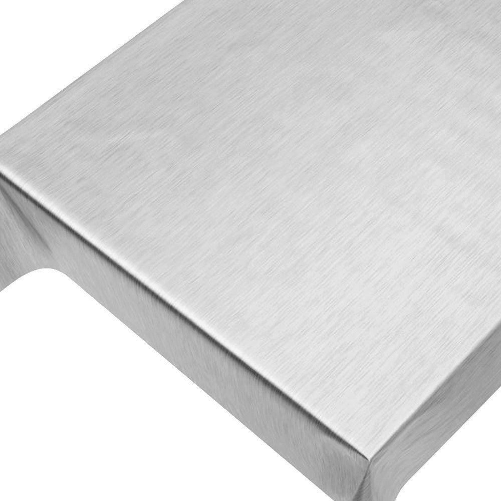 Julevoksdug - Ensfarvet voksdug metallic sølv