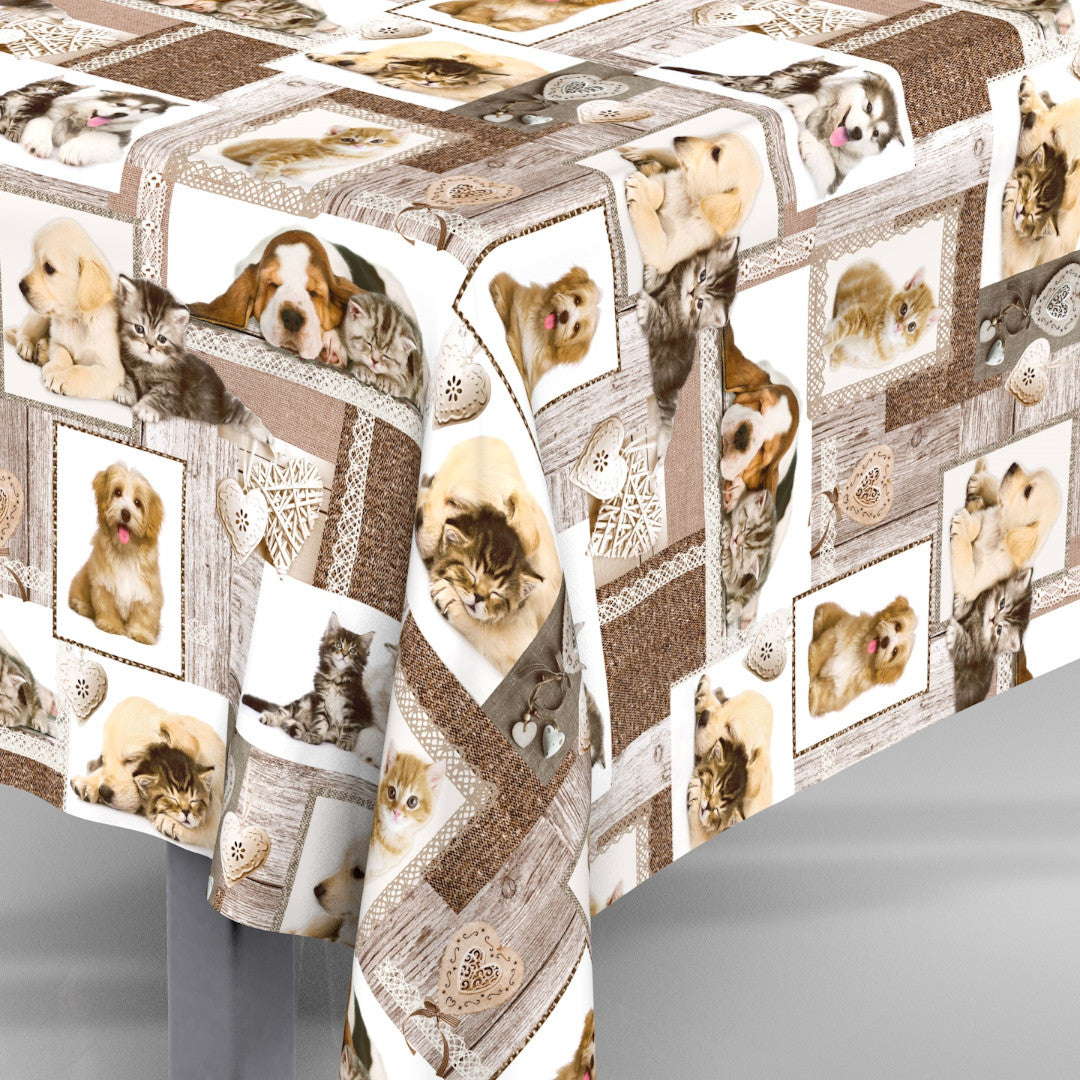 Migliori Amici - Akryldug med hundehvalpe og kattekillinger