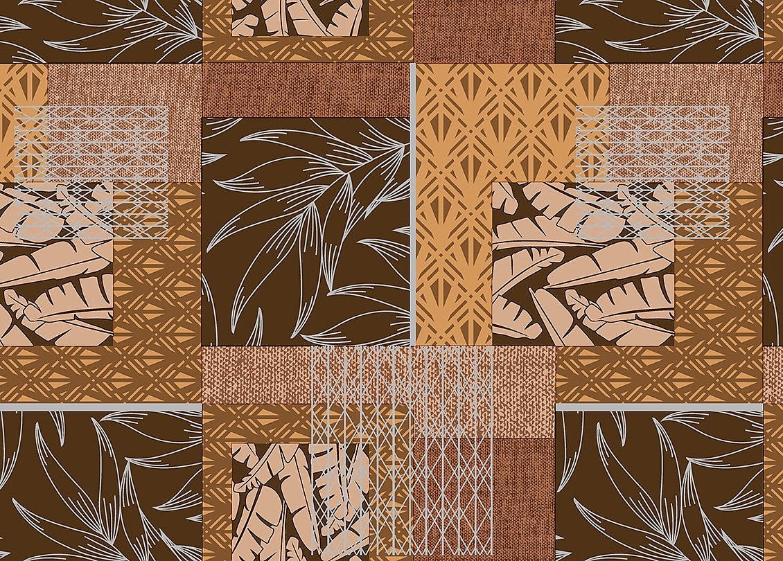 Mønstermix - Voksdug i naturlige brune og varme farver