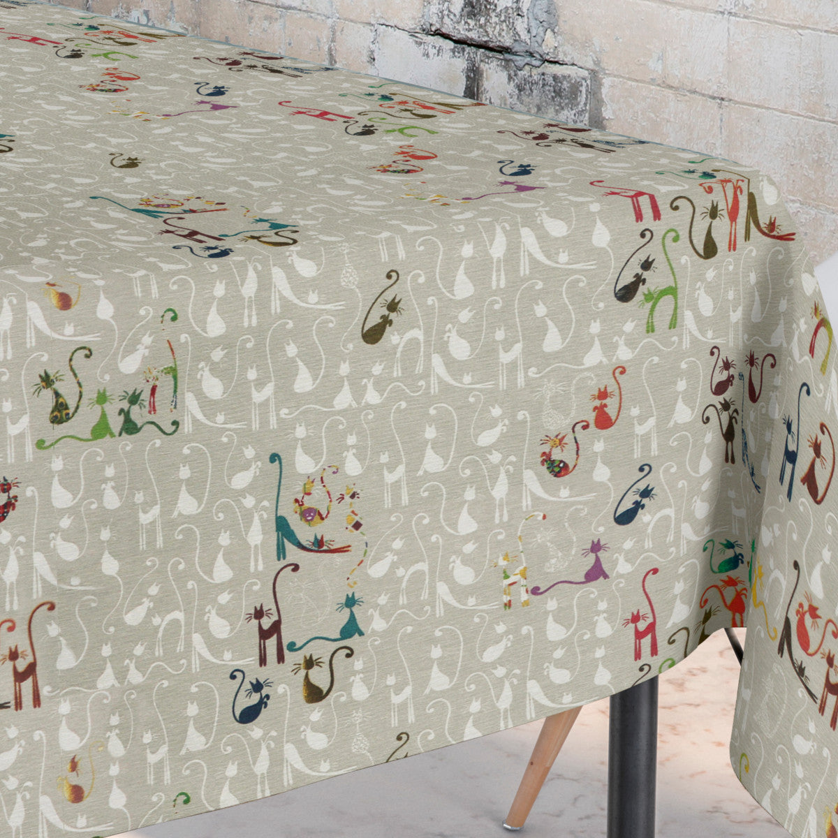 Mucha Natur - Akryldug med sjove katte