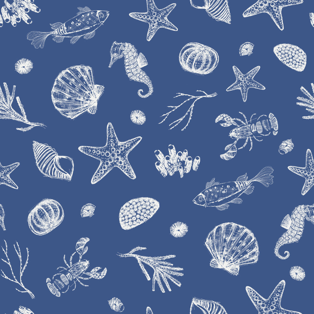 Narius - Maritim voksdug med havinspireret design, mønster