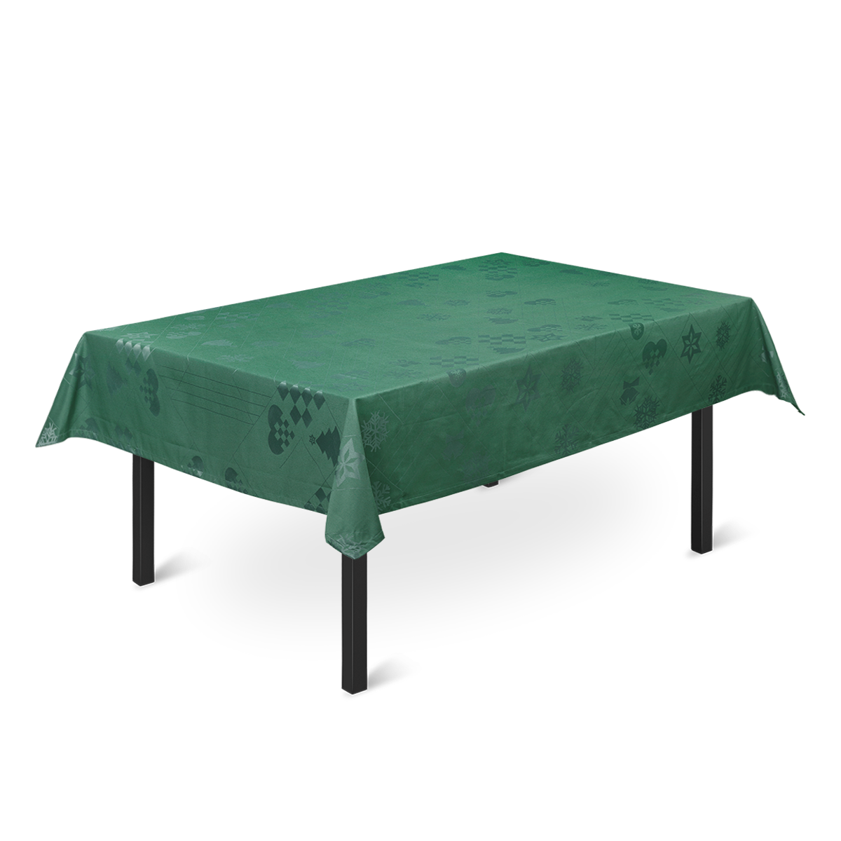 Rosendahl - Juna Juledug Natale, flot damaskdug i grøn - 150 cm x 370 cm