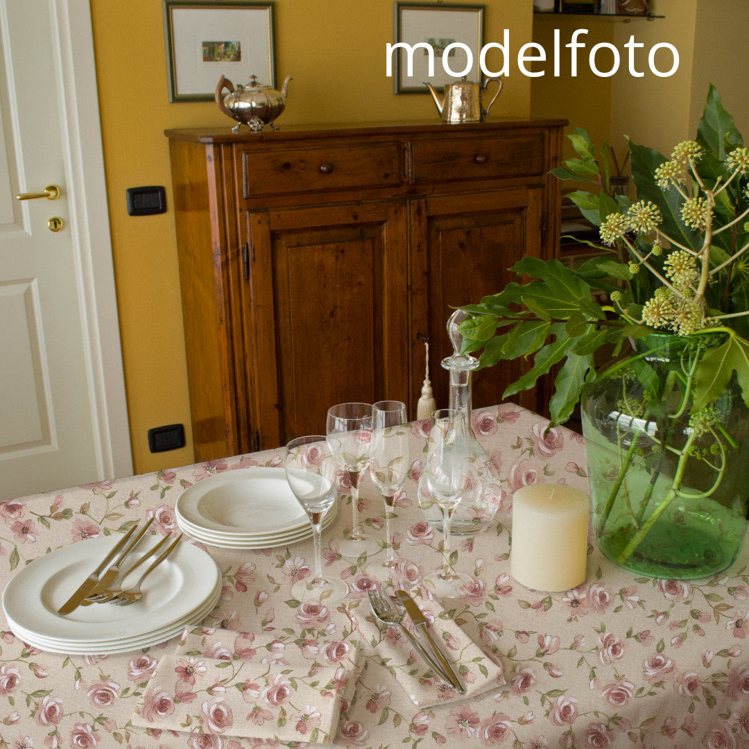 Natura Delle Rose di Fionda - Akryldug med slyngroser 160 cm bred