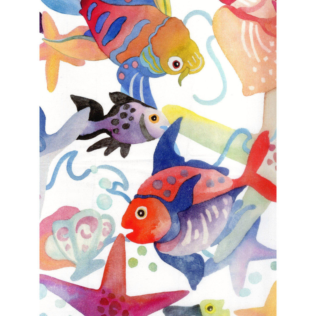 Nelle Acque Tropicali - Skøn akryldug med farverige fisk