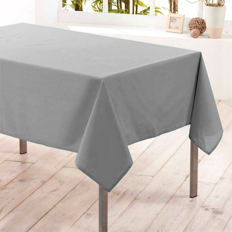 Nelson, ensfarvet rektangulær dug med anti-plet 145 x 240 cm - Grå