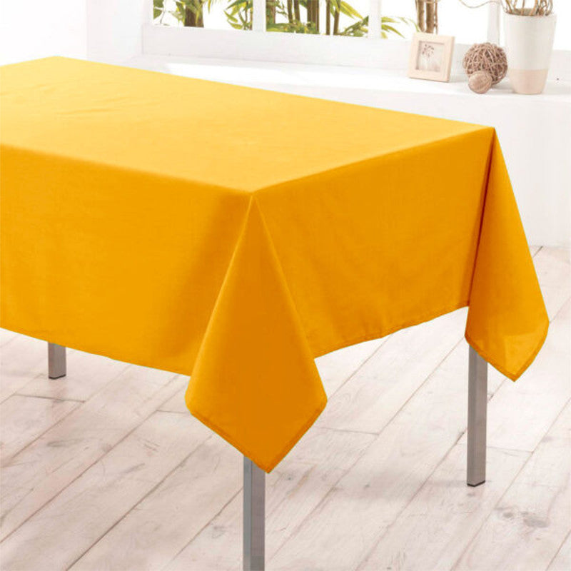 Nelson, ensfarvet rektangulær dug med anti-plet 145 x 240 cm - Gul