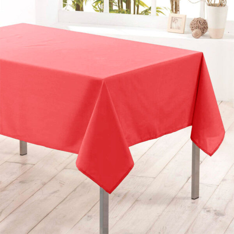 Nelson, ensfarvet rektangulær dug med anti-plet 145 x 300 cm - Corail