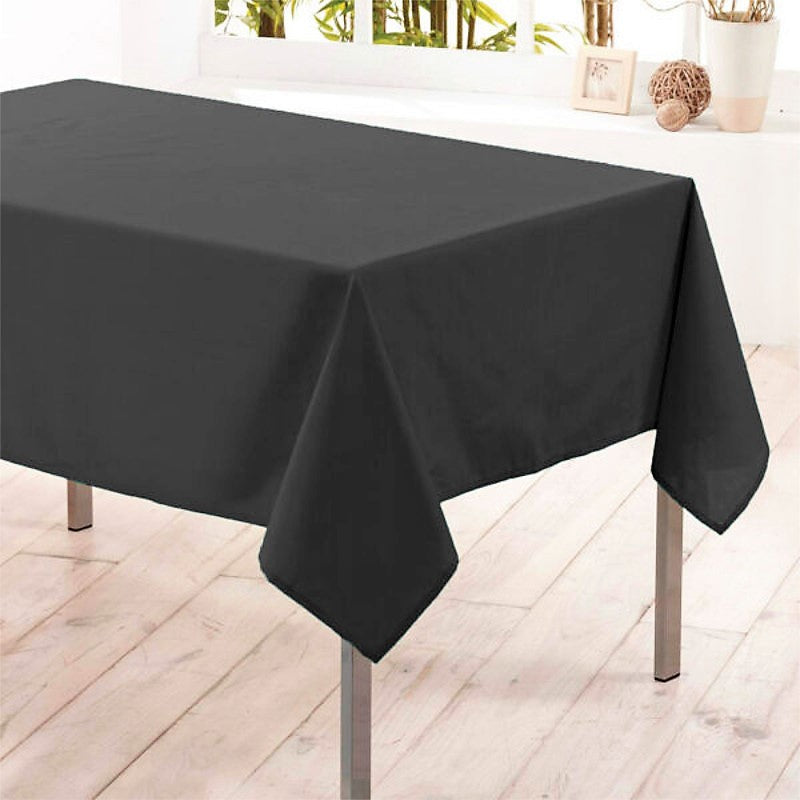 Nelson, ensfarvet rektangulær dug med anti-plet 145 x 300 cm - Sort