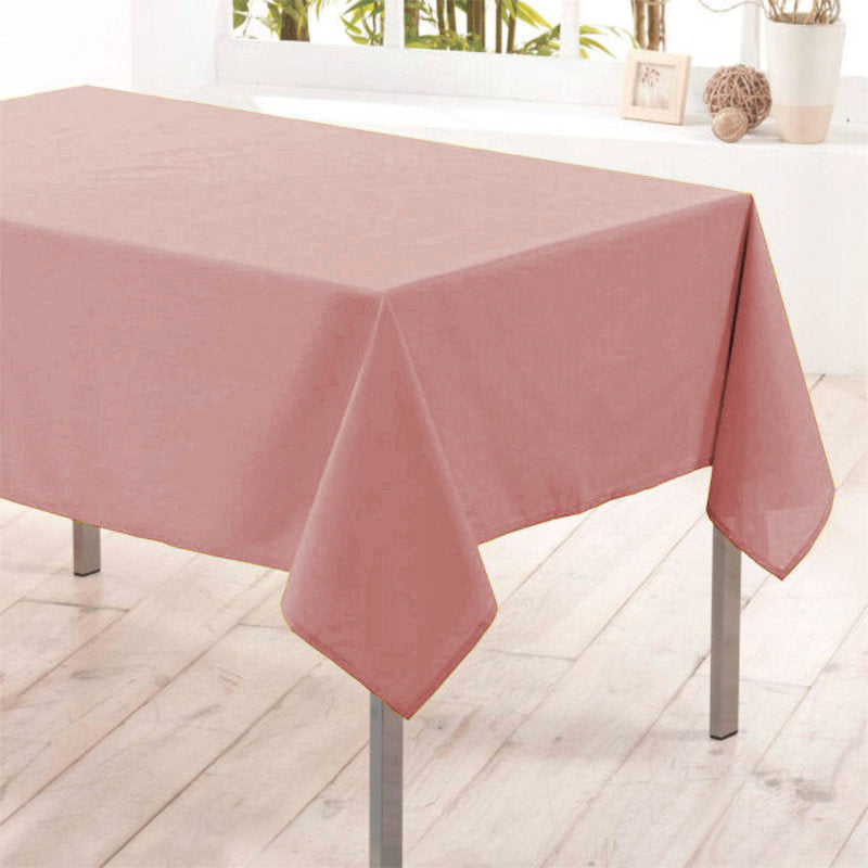 Nelson, ensfarvet rektangulær dug med anti-plet 145 x 300 cm - Pudder