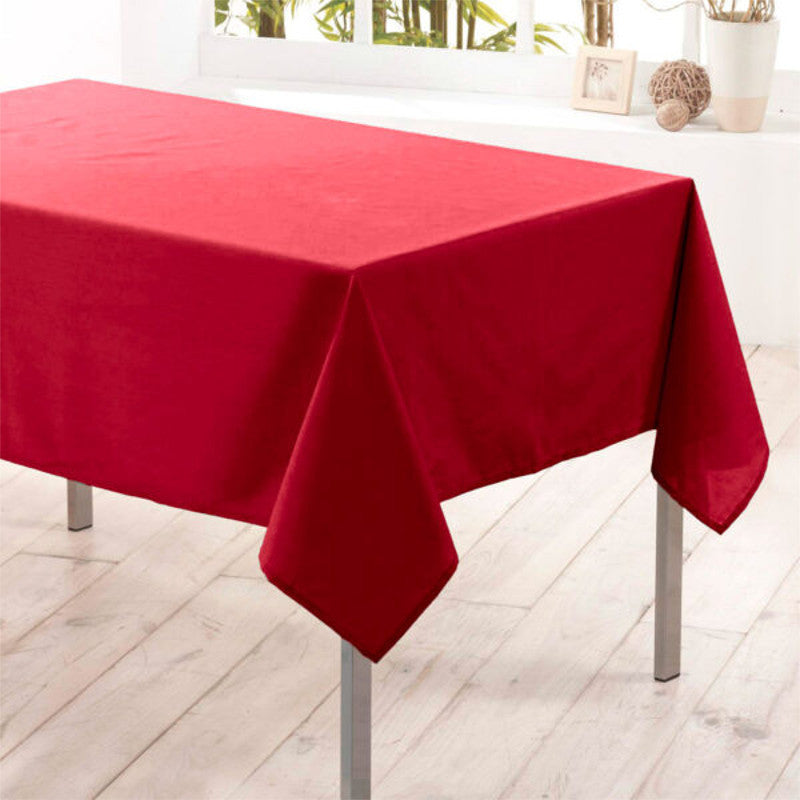 Nelson, ensfarvet rektangulær dug med anti-plet 145 x 240 cm - Rød