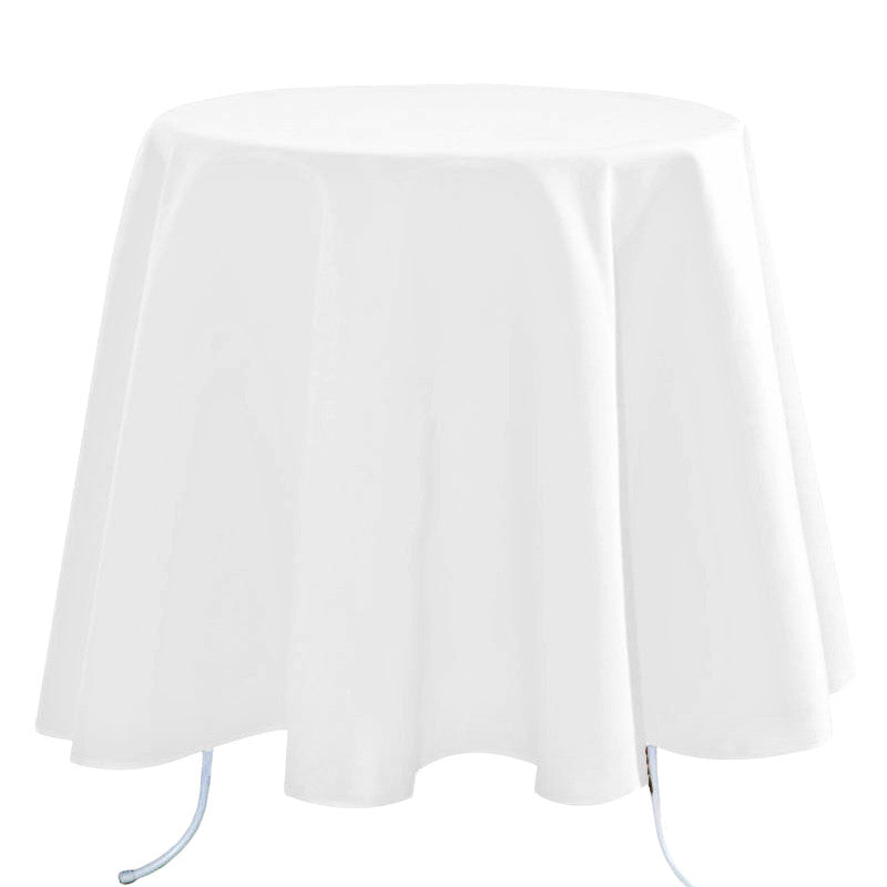 Nelson, ensfarvet stofdug Ø 180, Hvid