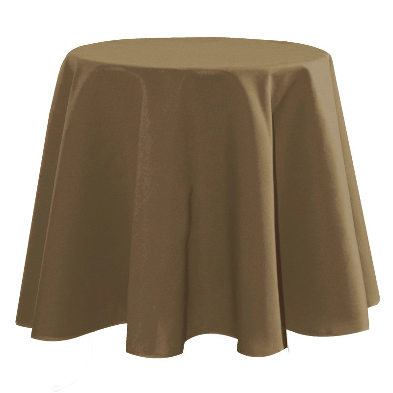 Nelson, ensfarvet stofdug Ø 180, Taupe