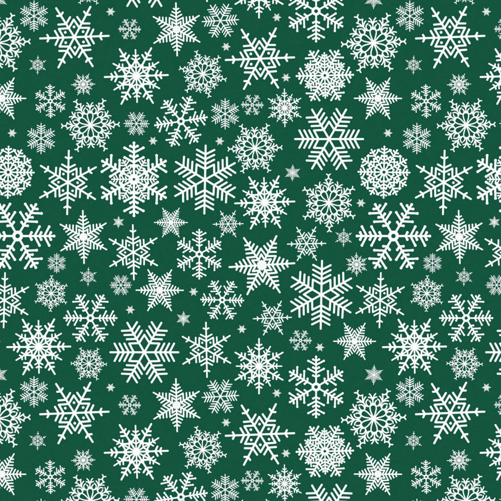 Nieve Grøn - Juleakryldug med de flotteste hvide snekrystaller