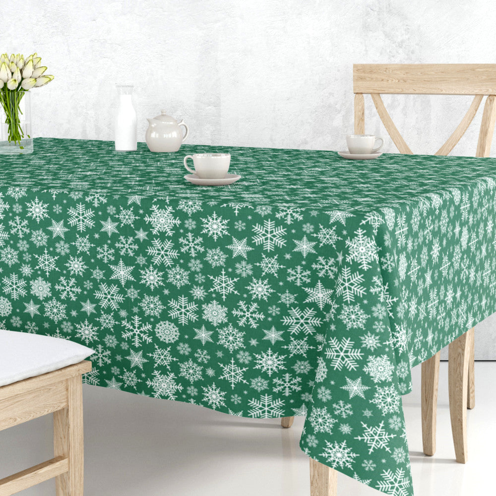 Nieve Grøn - Juleakryldug med de flotteste hvide snekrystaller