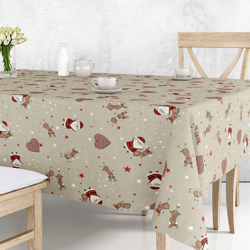 Noel Natur - Juleakryldug med Julemanden og hans Rensdyr