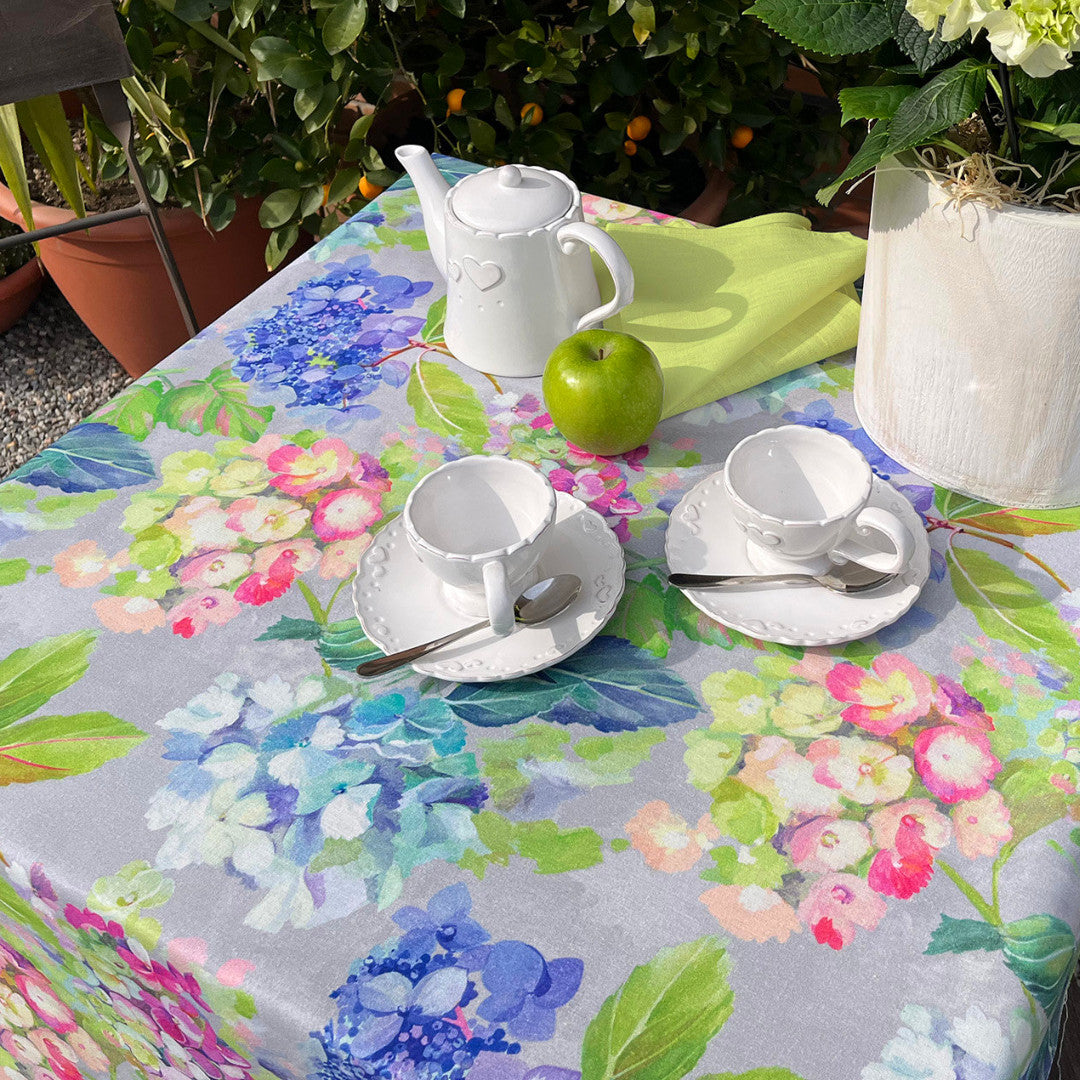 Ortensia a Fiore Grande - Akryldug med storblomstrende hortensia