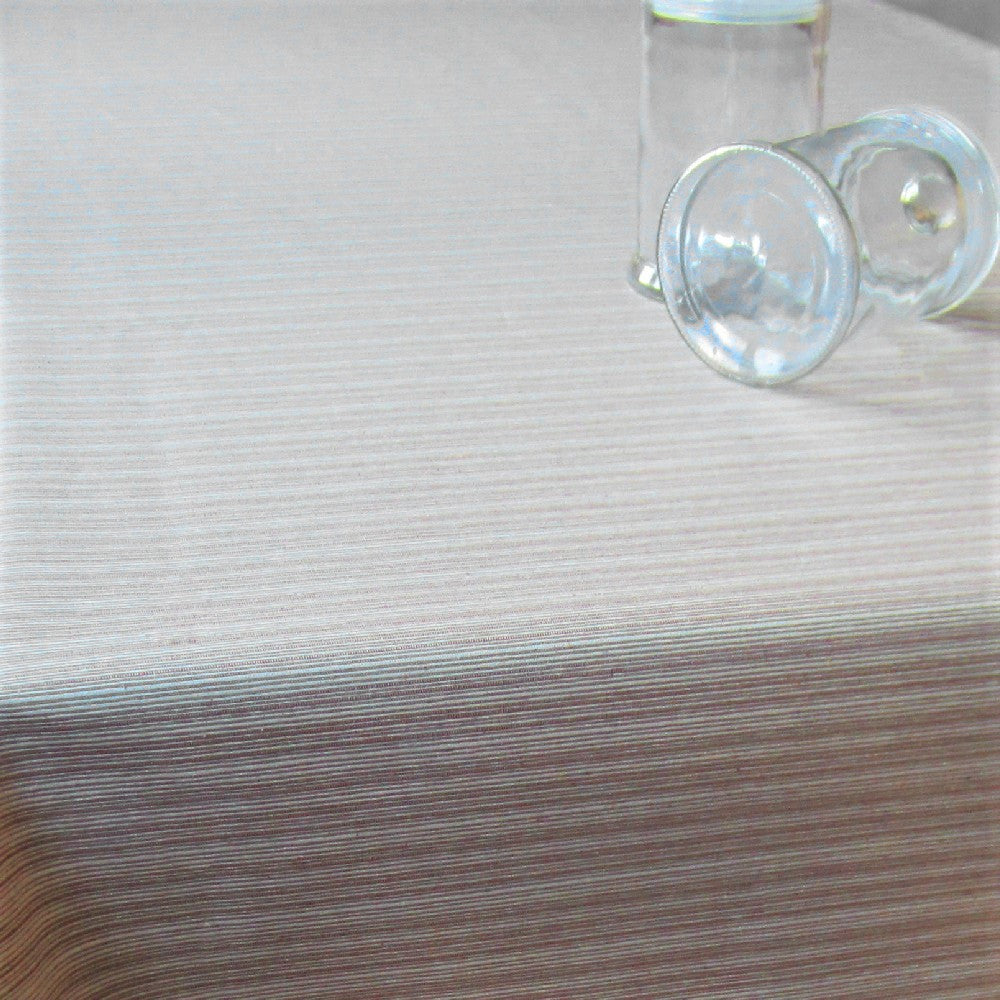 Othos Beige - Akryldug med striber i beige