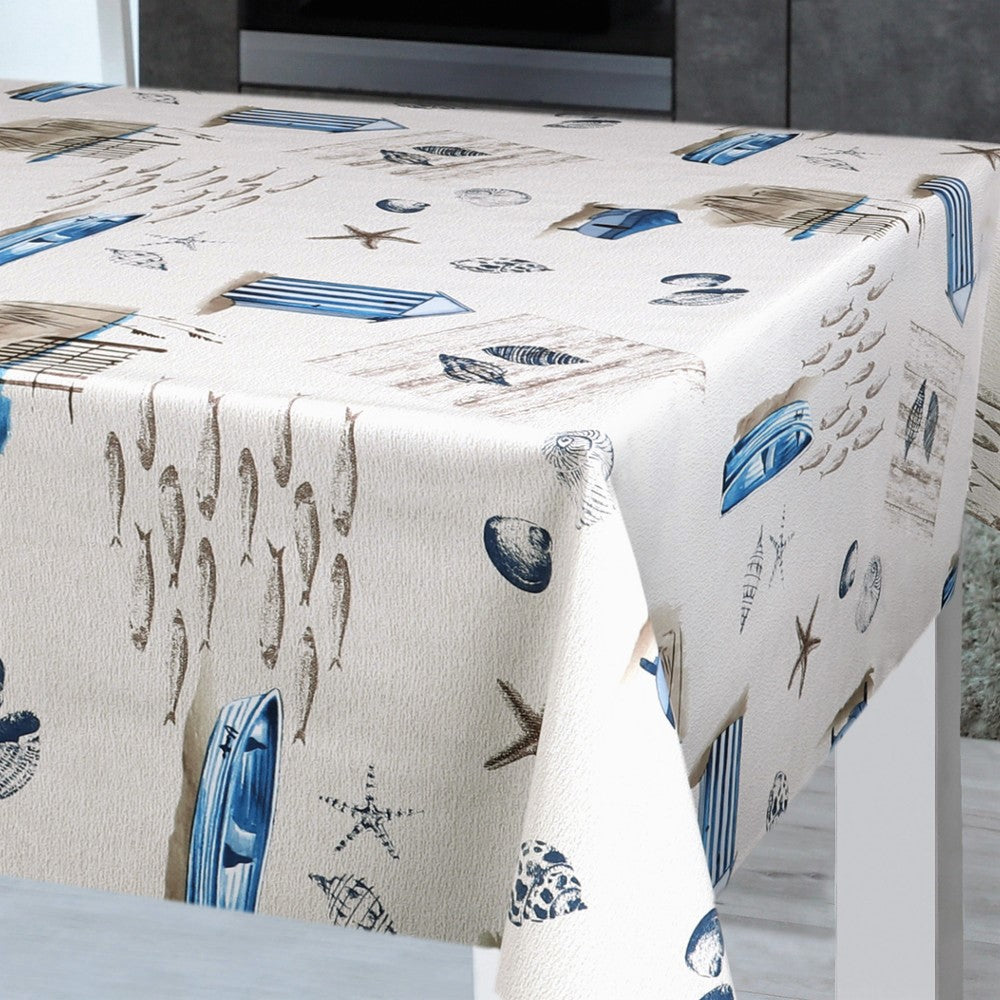 På Stranden - Voksdug med maritime motiver