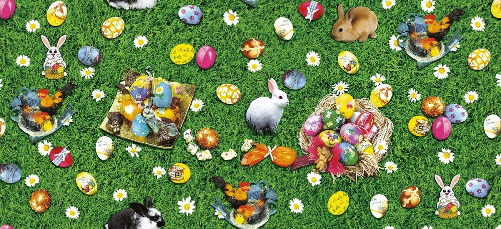 Påske voksdug - Kaninus på påske-engen