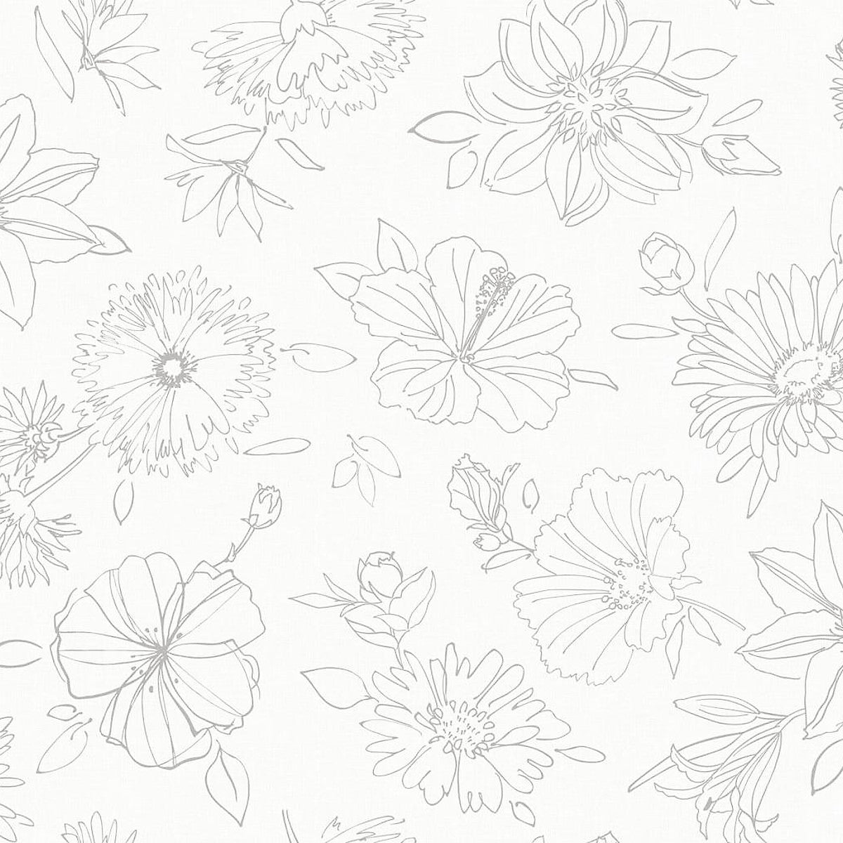 Palmas sort-hvid, voksdug med flotte stregtegninger