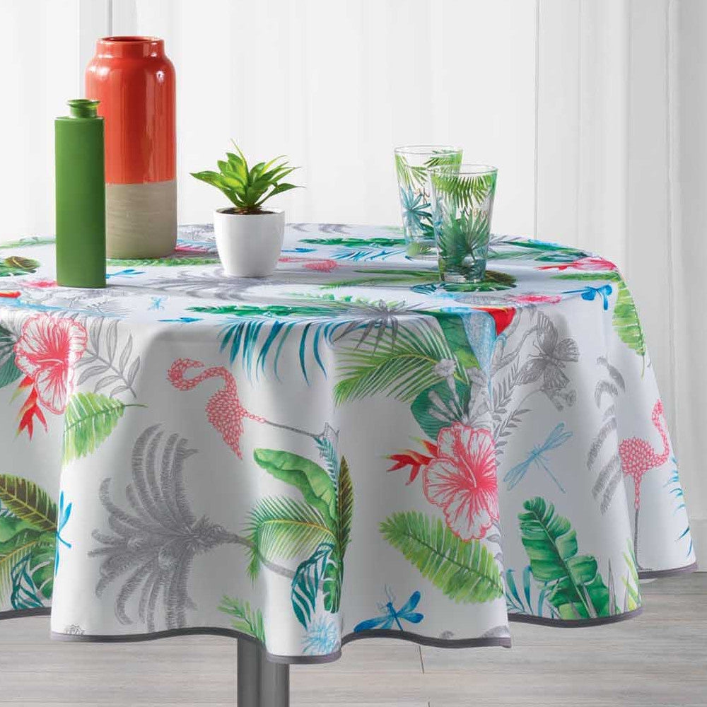 Paradizio White Ø 180 cm, rund dug med anti-plet