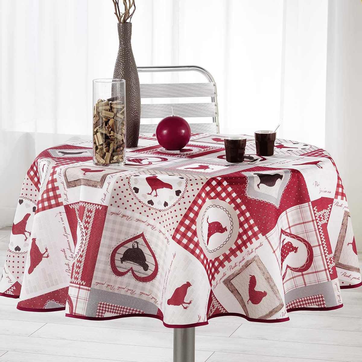 Patch Cocotte Ø 180 cm, rund dug med anti-plet