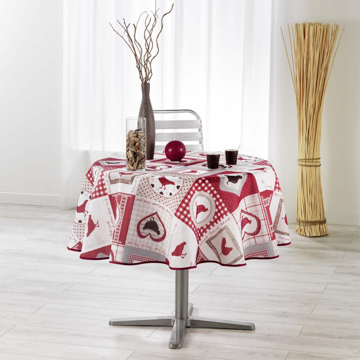 Patch Cocotte Ø 180 cm, rund dug med anti-plet