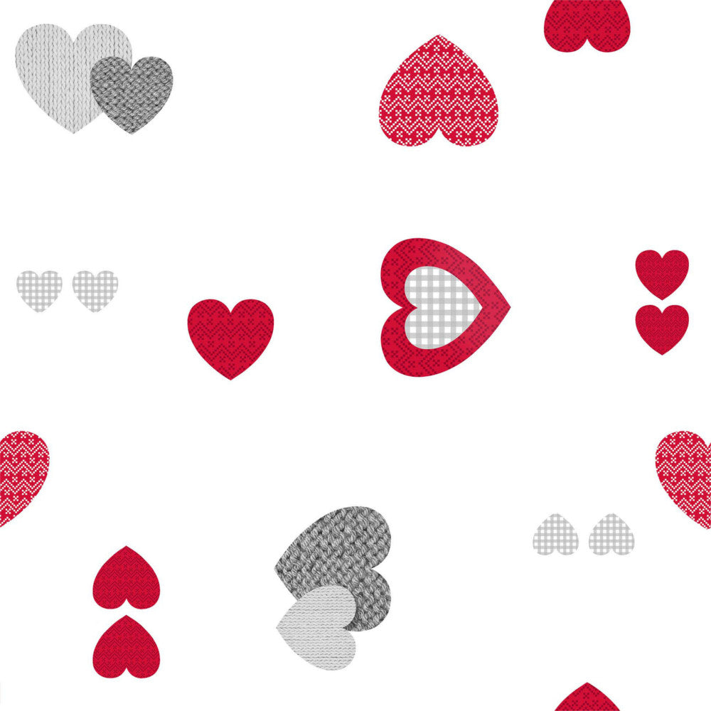 Petits Coeurs klar plast - Gennemsigtig voksdug med små hjerter