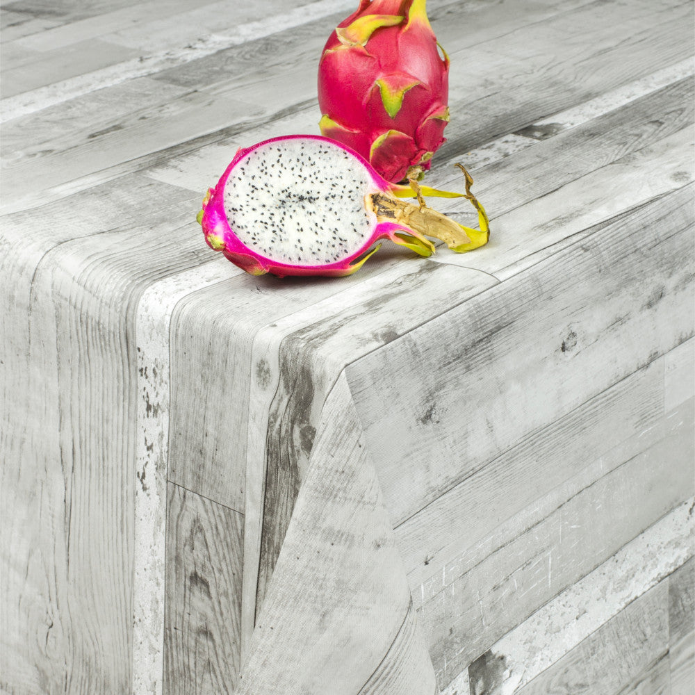 Planker Grå - Voksdug med rustikt trælook