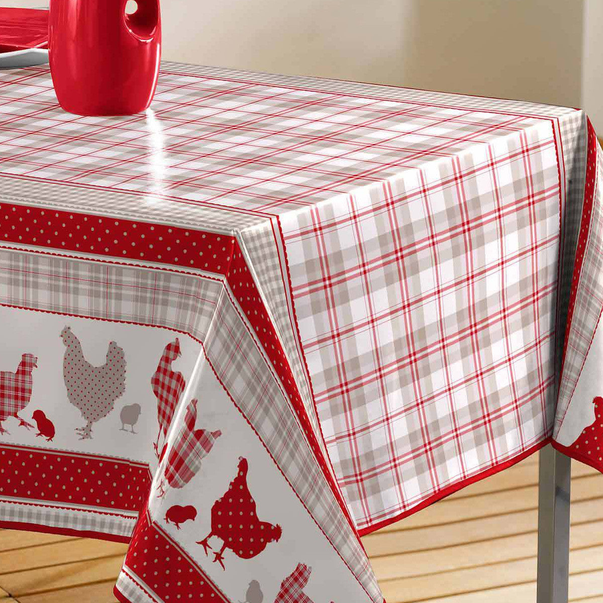 Poussins - voksdug med kyllinger, 140 x 240 cm