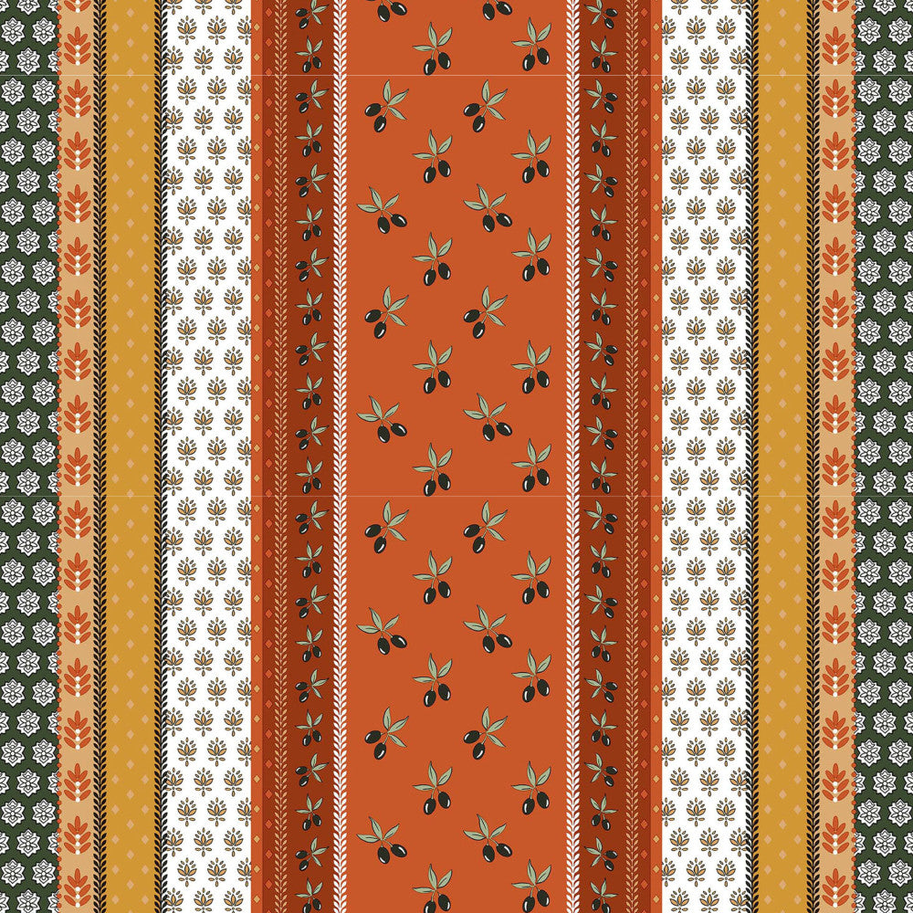 Proveencela Terracotta - Provence voksdug, orange/khaki