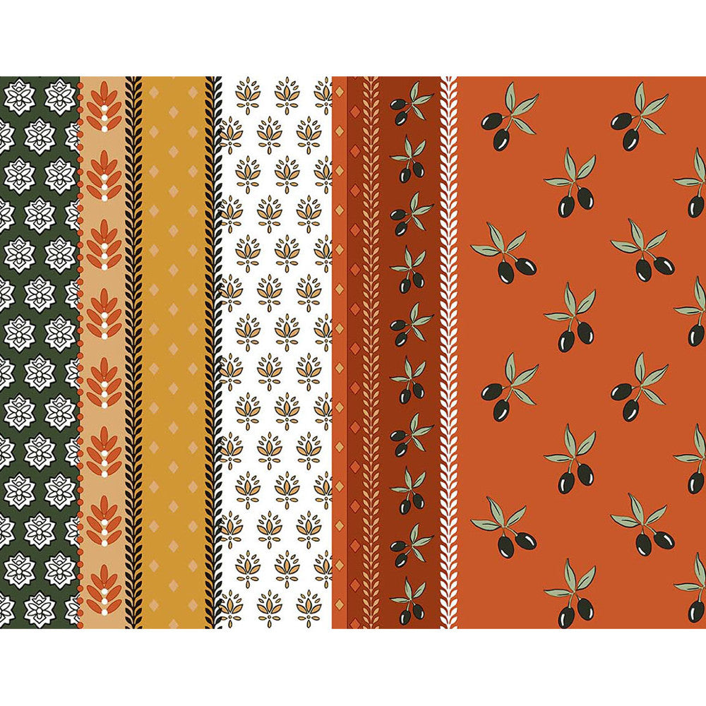 Proveencela Terracotta - Provence voksdug, orange/khaki