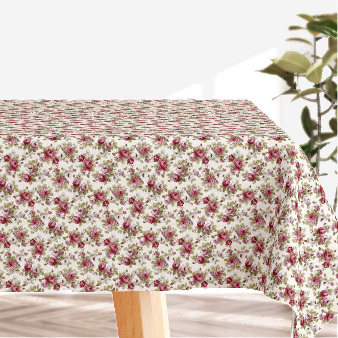 Red Roses - Lys akryldug med roser i forskellige røde nuancer