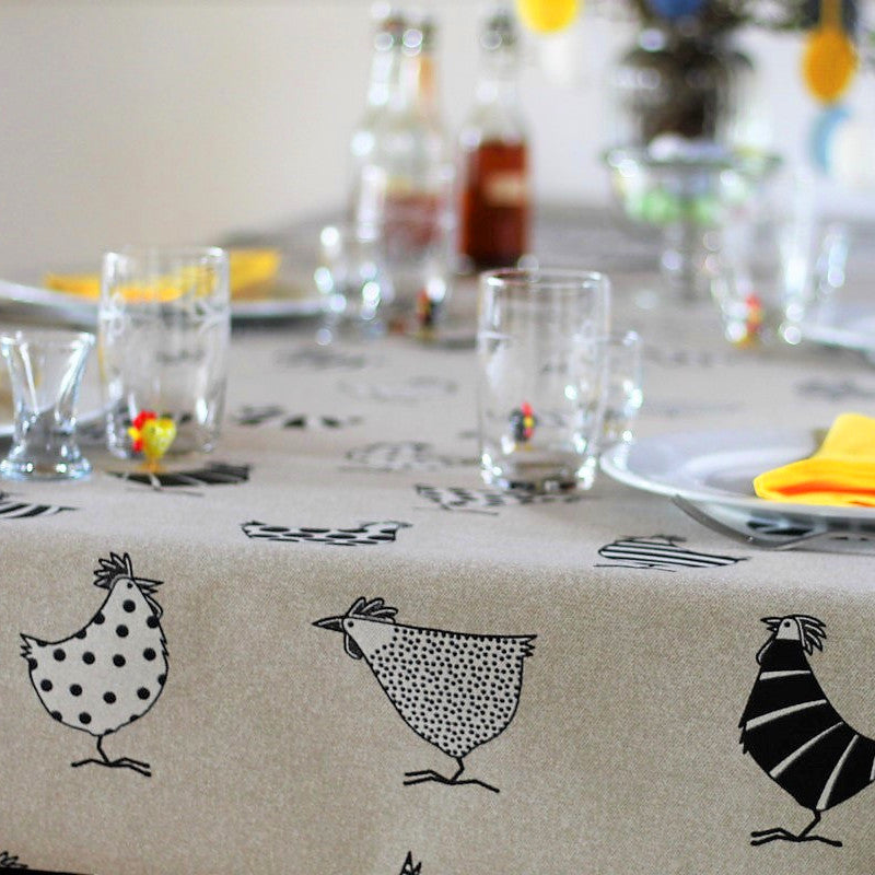 Rego, akryldug med sjove påske høns